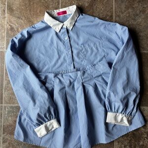 Forever 21 Blue and White Striped Skirt Set